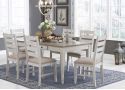 Rectangular Dining Table Set with 4 Fabric Upholstered Chairs and Storage Bench - Derby